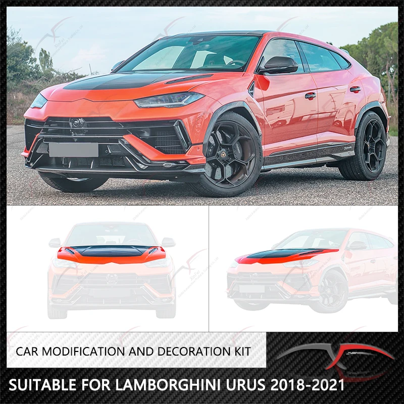 

Подходит для Lamborghini URUS 2018-2021, обновление и 2024, декоративные детали для капота автомобиля из углеродного волокна