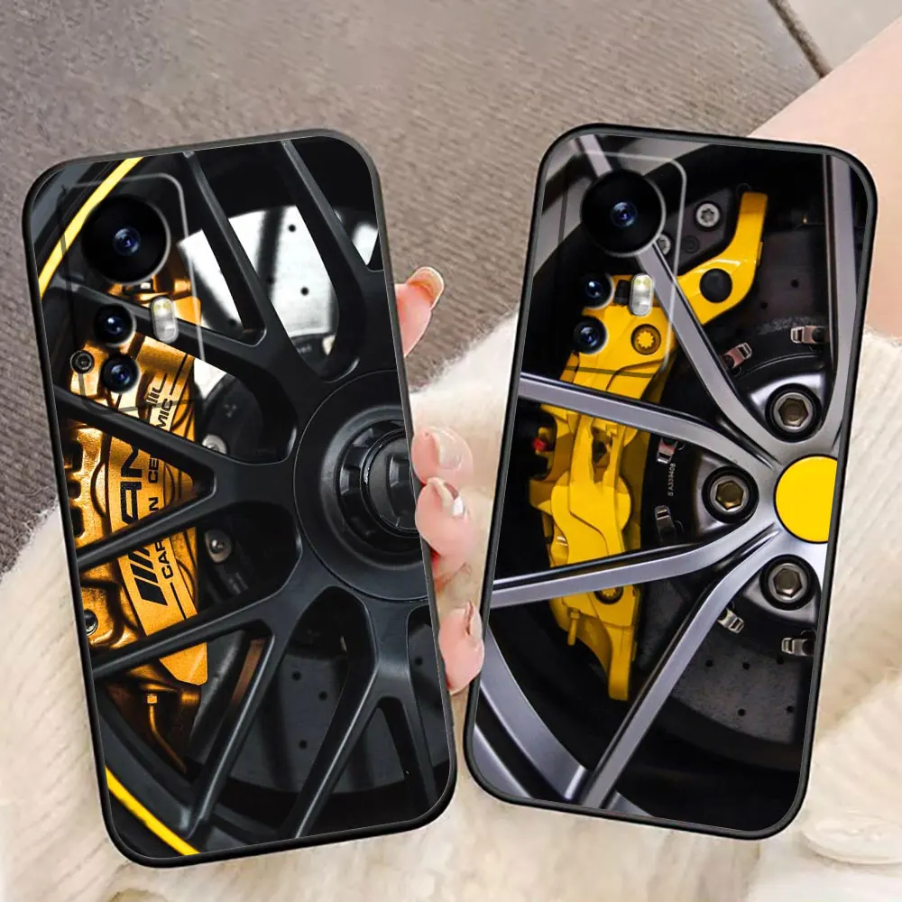 

Luxury Car Tires Wheels Cover Phone Case For Xiaomi 15 15T 14 14T 13 12T 11 11T POCO F8 F7 F6 F5 X7 X5 M6 M7 PRO Ultra DIY Case