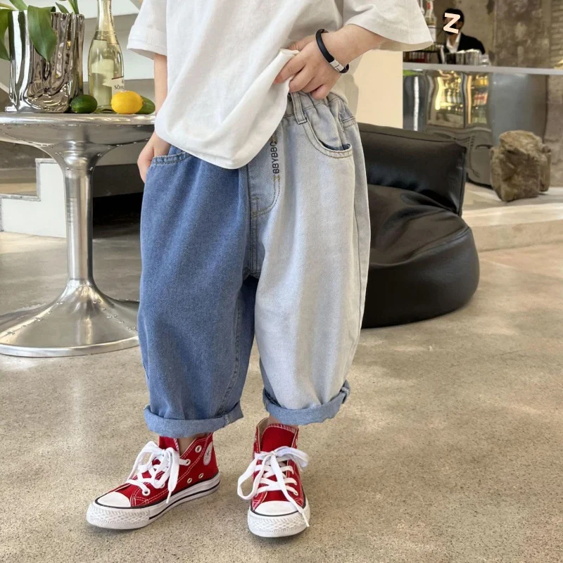 Boys Jean Pants Long Trousers Cotton 2024 New Spring Autumn Baby's Kids Pants Teenagers Outwear High Quality Children's Clothing