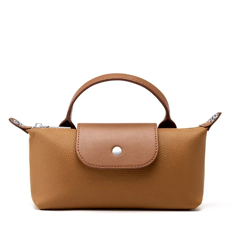 

Luxury Handbags Genuine Leather Women Hobo Bags High Quality Panelled Shoulder Bag Female Soft Small Crossbody Bag Brown 2023