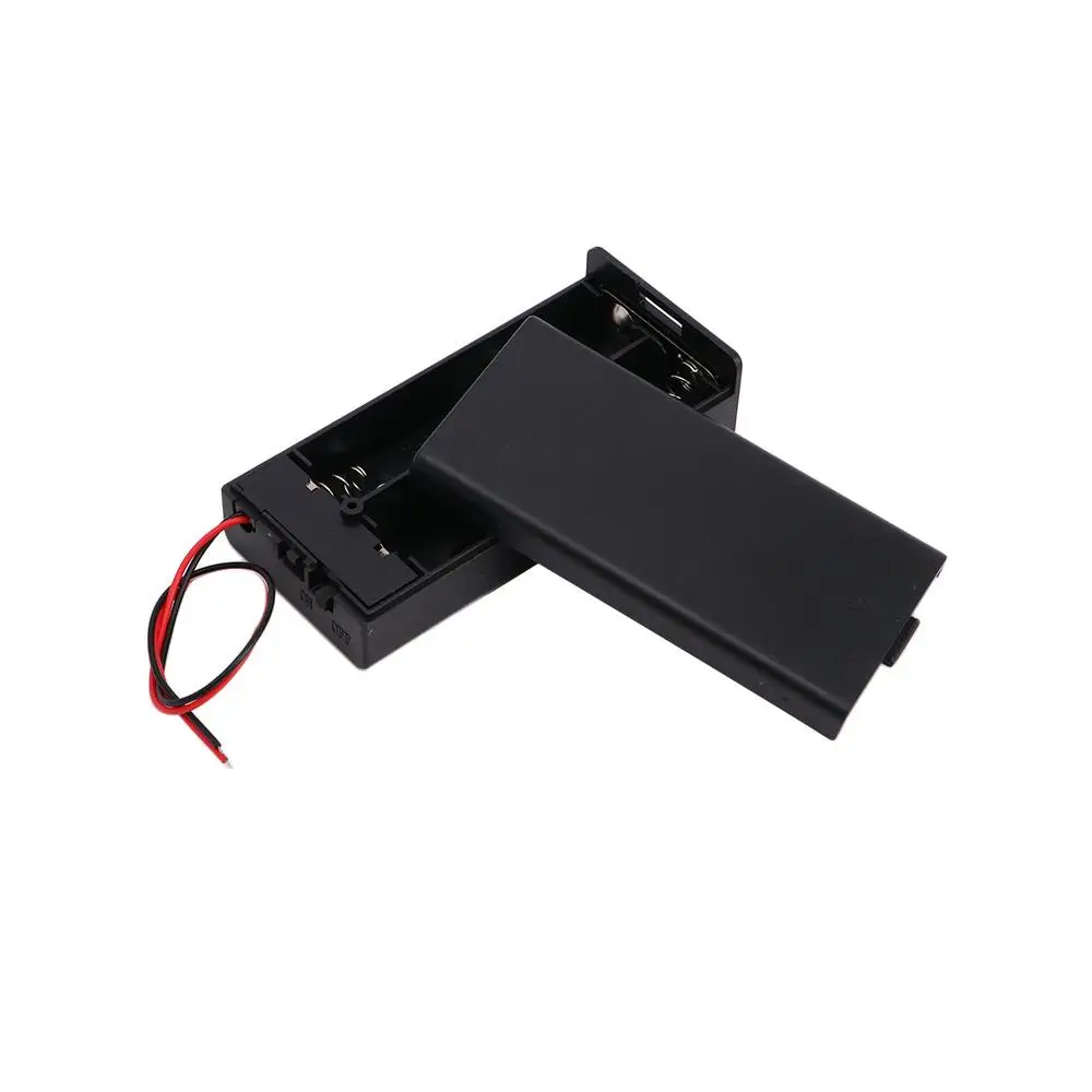 With Hard Pin Storage Box ON/OFF Switch ABS Batteries Container Battery Holder Battery Box 2 Slots Battery Storage Boxes