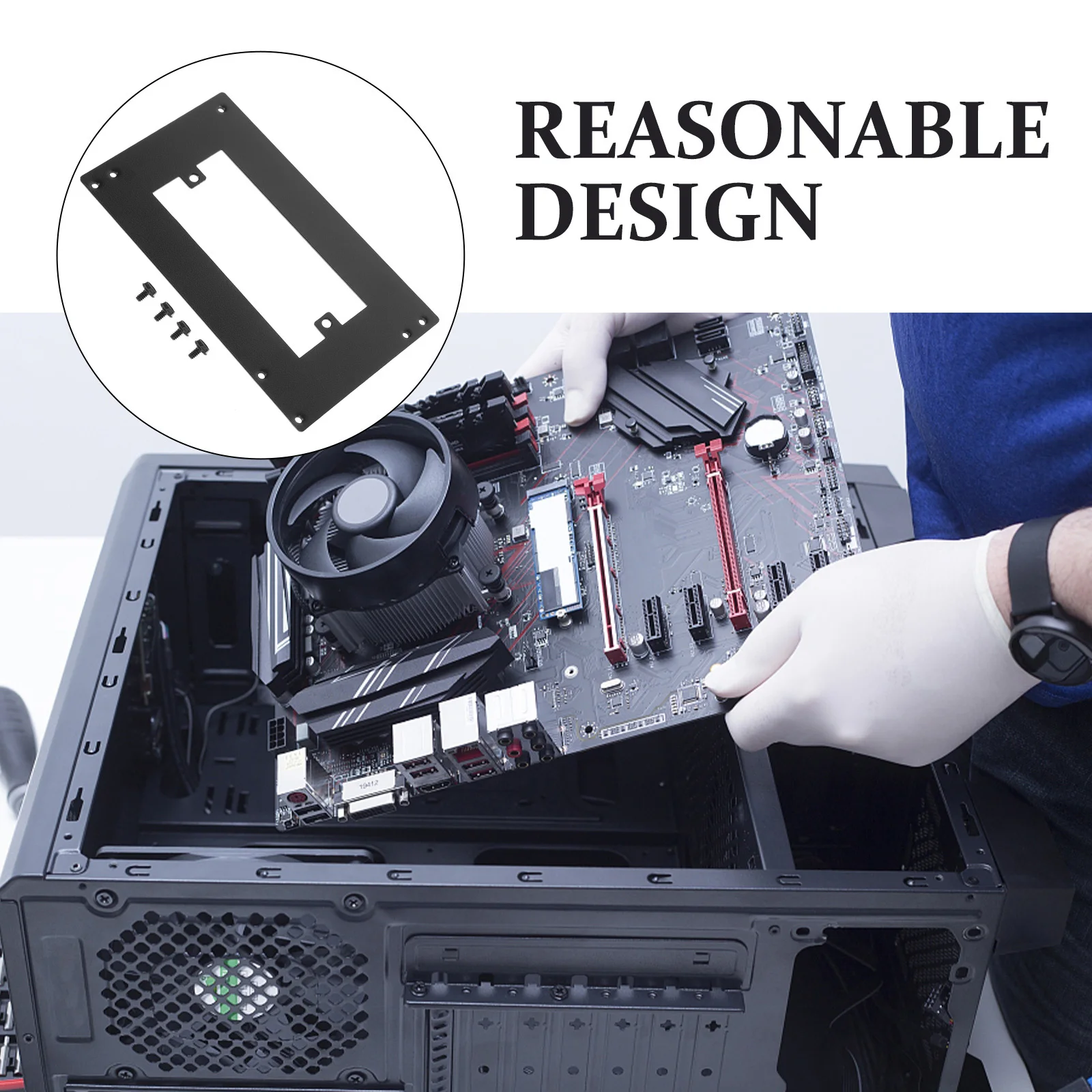 

Aluminum Power Supply Adapter Bracket for Atx Cases Durable Mounting Frame Computer Accessory Atx to Bracket