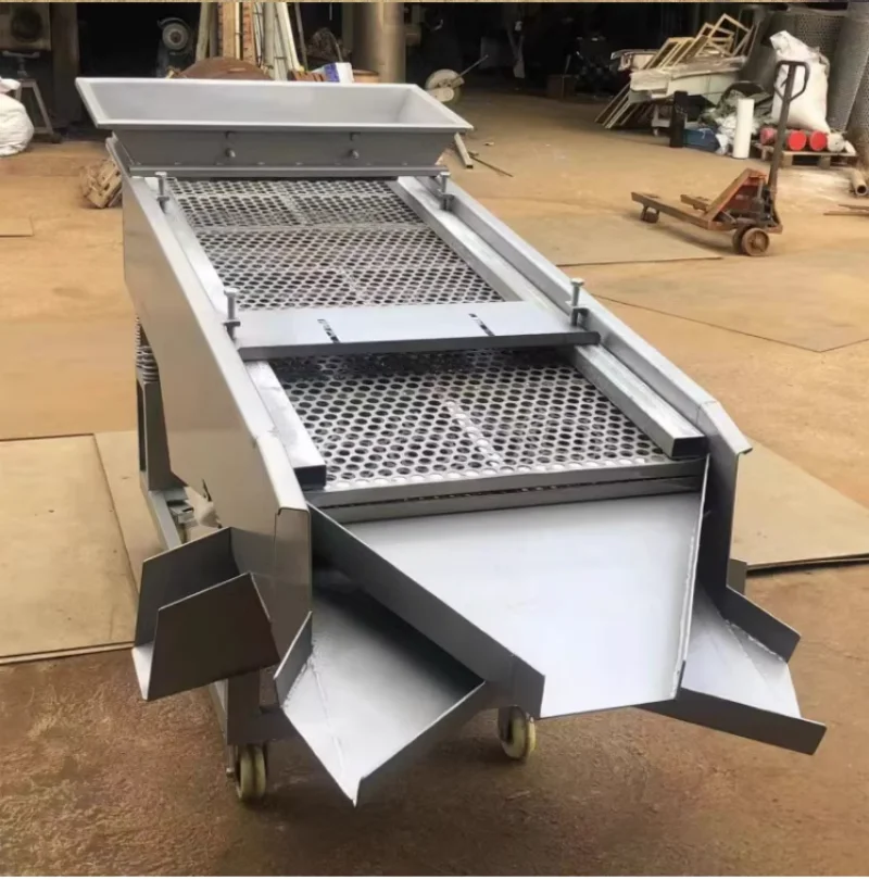 Vibration Screen Three layer 60 * 150cm Stainless Steel Linear Screening Machine Vibration Screen Sand Machine Screening Machine