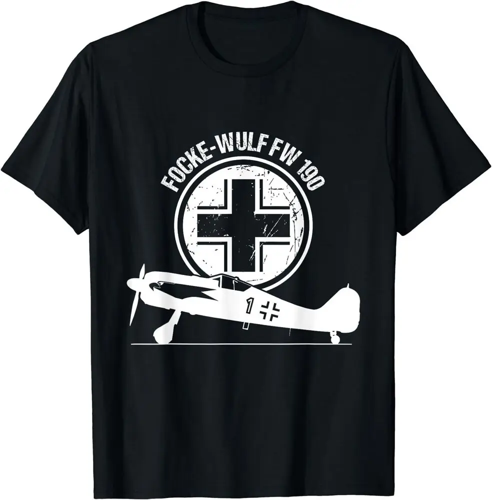 Focke Wulf FW 190 Luftwaffe Warbird Fighter Aircraft T-Shirt Anime Graphic T-shirts For Men Clothing Women Tees High Quality