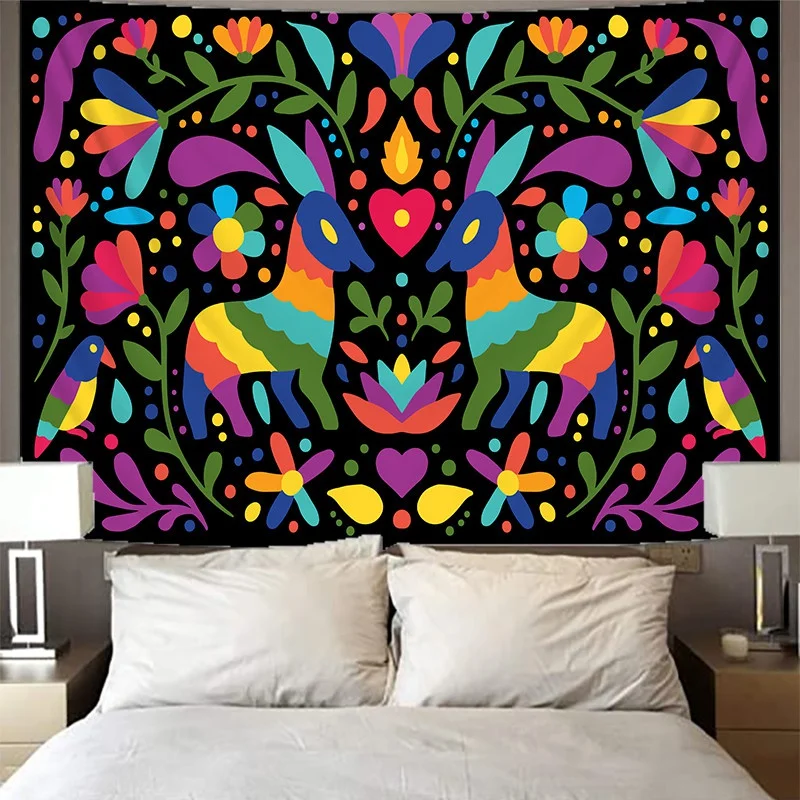 Home Decor Wall Hanging Floral Tapestry Miracle  Mandala  Art Print    Moda