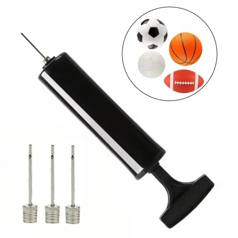 Durable Handheld Sports Ball Pump with Needle Fits Soccer Volleyball Basketball Training Competition Events