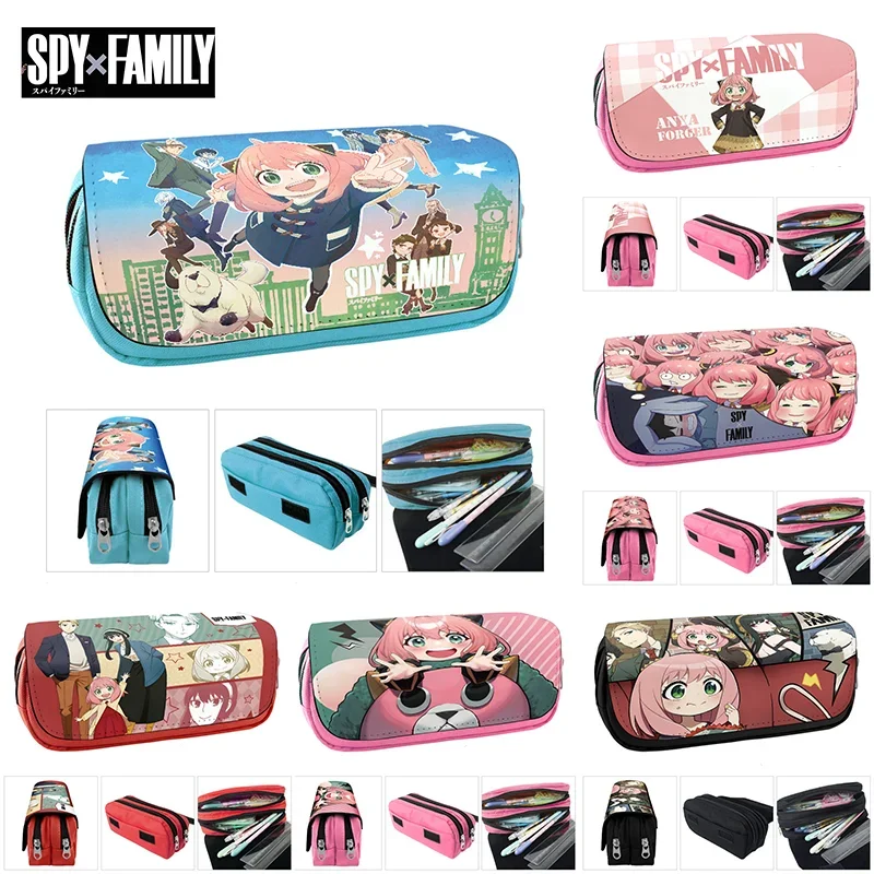 Anime Spy X Family Pencil Bag Women Large Capacity Student Kawaii Cosmetic Cases Anya Smug Coin Purse School Supplies Bag Gift