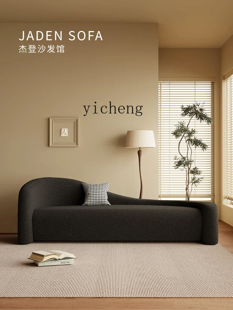 ZZc Living Room Fabric Craft Sofa Beauty Salon Conference Chair Cream Style Modern Simple Fabric Sofa