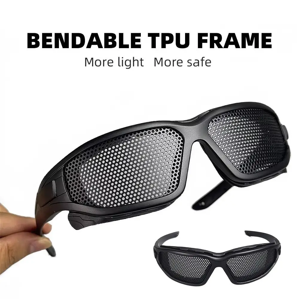 

New Eyesight Improvement Safety Goggles Portable Detachable Sports Sunglasses Pin Hole Glasses Logging