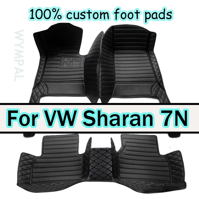 

Автомобильные коврики для VW Sharan 7N 7seat 2010 ~ 2022, автомобильный кожаный напольный коврик, аксессуары для интерьера автомобиля 2012