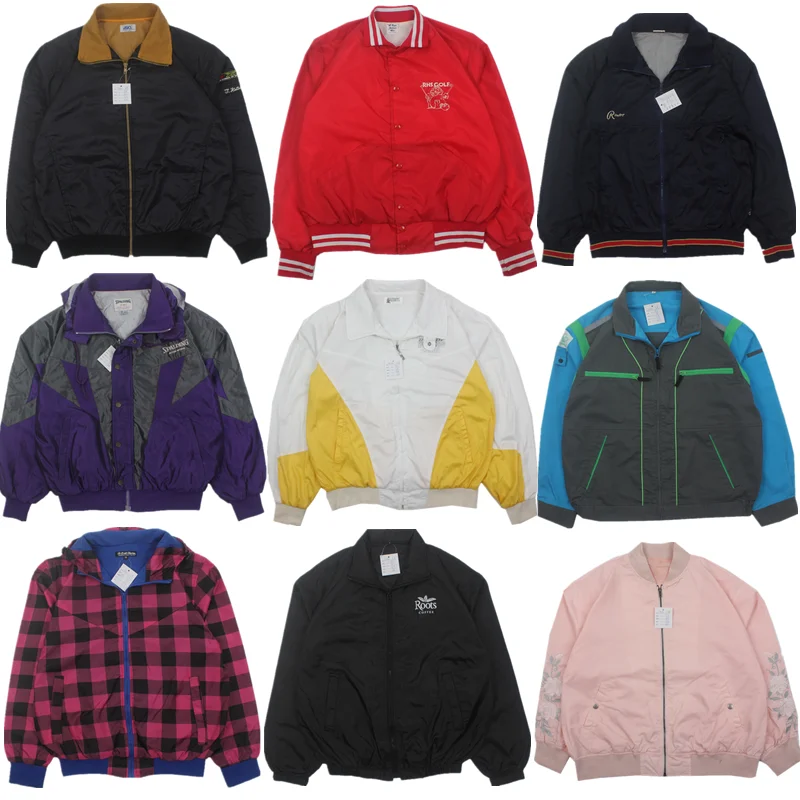Vintage Harajuku Loose Stitched Color Block Jacket Baseball Style Thin Outerwear for Men And Women Spring Season Long Sleeve