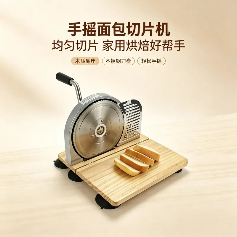 Commercial Bread Slicer Stainless Steel Foldable Adjustable Thickness Cutting Machine for Bakery Toast Loaf Kitchen Tool