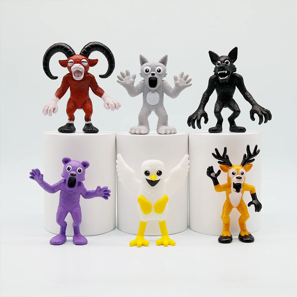 6-10 قطعة/المجموعة 99 ليال في الغابة أرقام أرقام تمثال البومة الماعز الذئب الغزلان 99 ليال في الغابة تمثال لعبة هدية #5