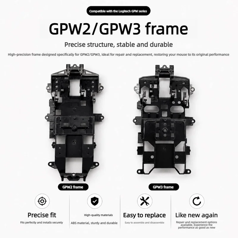 Mouse Inner Frame For Logitech Gpw2 Gpw3, G Pro X Superlight 2 / 3 Skeleton Middle Frame, Replacement Repair Spare Parts