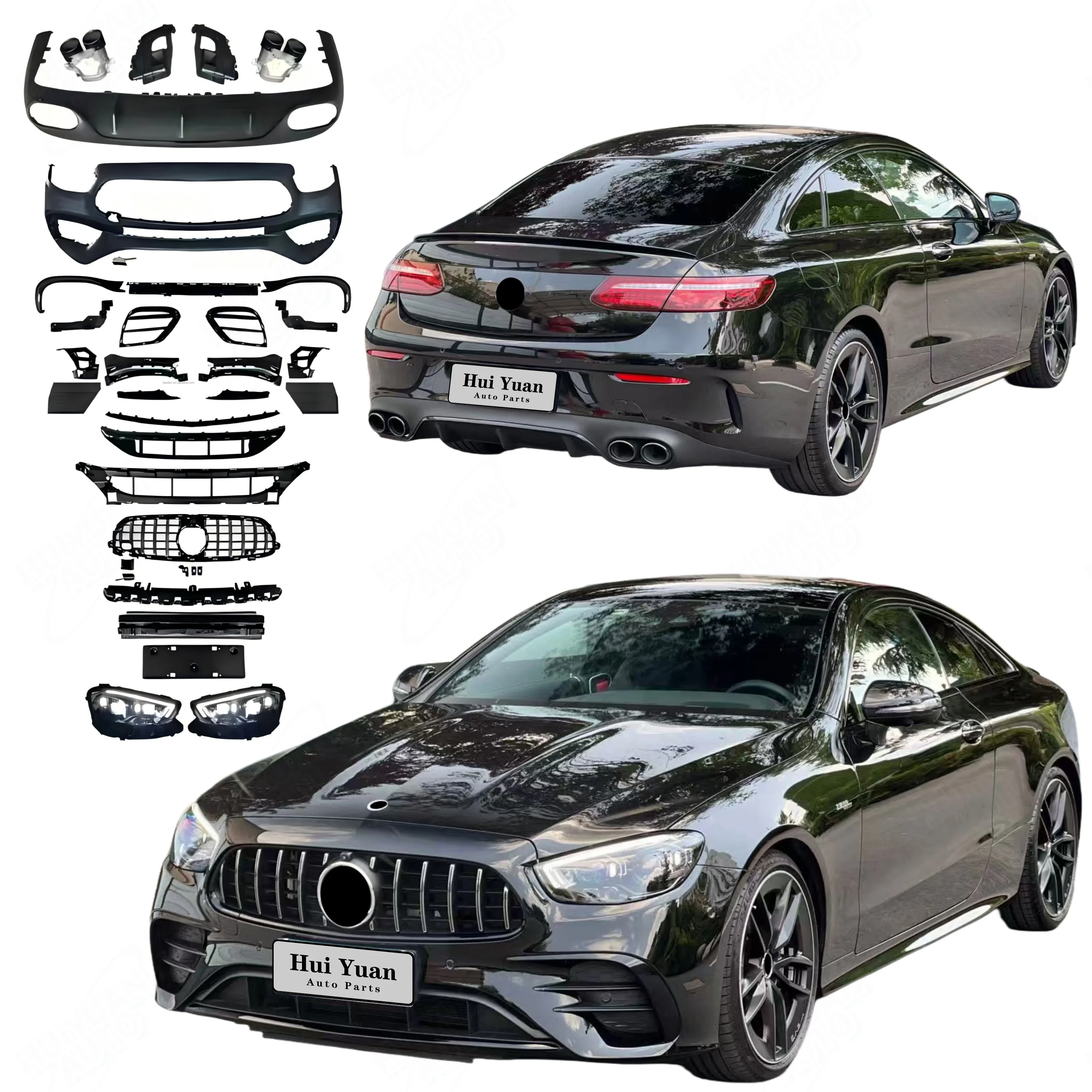 

Body Kit for 2017+ E Coupe W238 W213 E200 E300 E250 E350 E400 Upgrade 2023 E63 Style Bumpers Headlight