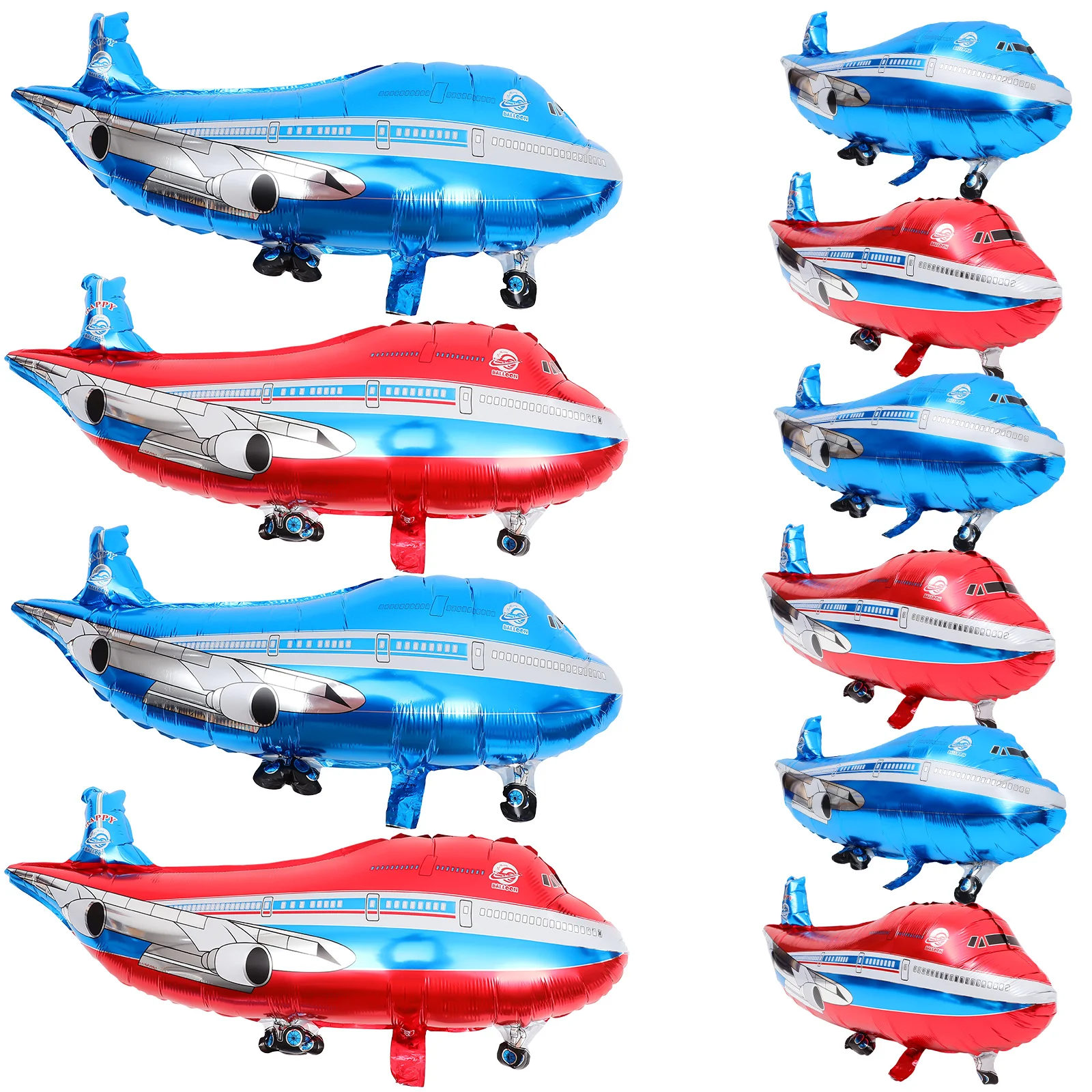 10 Pcs Planet Balloons Toddlers Toys Party Helicopter Airplane for Kids Ballon Aircraft Decor Wedding Baby