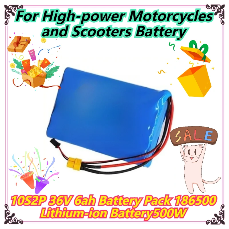 

10S2P 36V 6ah Battery Pack 186500 Lithium-ion Battery500W For High-power Motorcycles and Scooters Battery