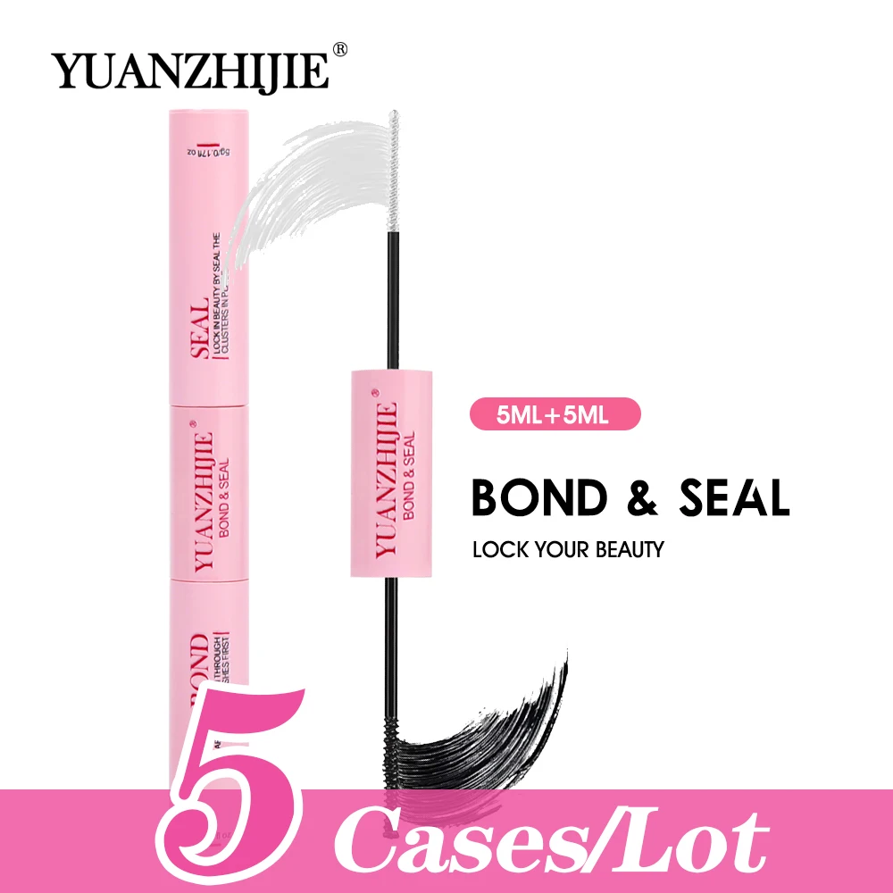 

New YUANZHIJIE 5cases/lot Pink Bond and Seal for Cluster Lashes Non-irritating Easy to Carry and Operate Individual Cosmetics