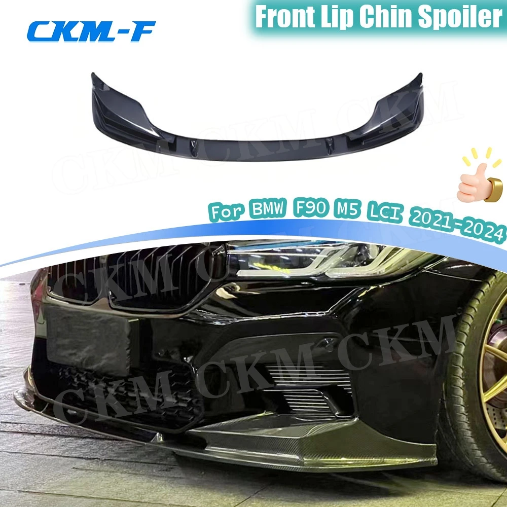 

Carbon Fiber Front Bumper Lip Spoiler FRP Front Chin Spoiler Body Kits Car styling for BMW F90 M5 LCI 2021-2024