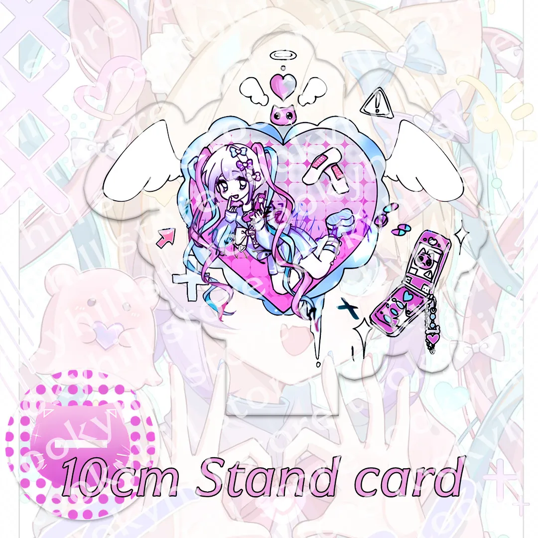 

Needy Girl Overload Stand Card Kawaii 10cm Exquisite Desktop Ornaments Decor KAngel Astral Party Model Acrylic Figure Gift