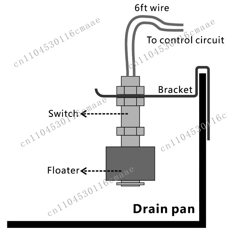 HVAC Drain Tray Condensate Overflow Switch LLS-SS3-N New Water Float Level Sensor