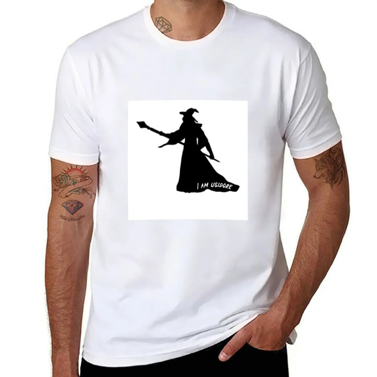 

Usidore the blue T-Shirt t shirt men 100% cotton luxury brand cotton t shirt man T-Shirt