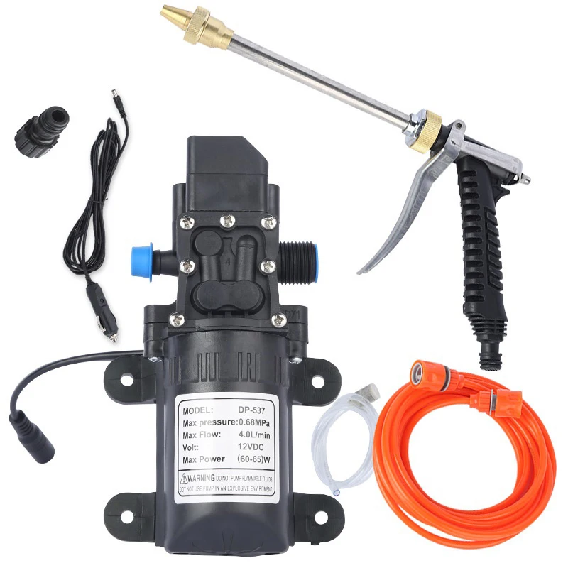 Car Wash 12V High Pressure Car Washer Portable Spray Cleaner Watering Intelligent Pump Cleaning Kit Sprayer+Water Pump