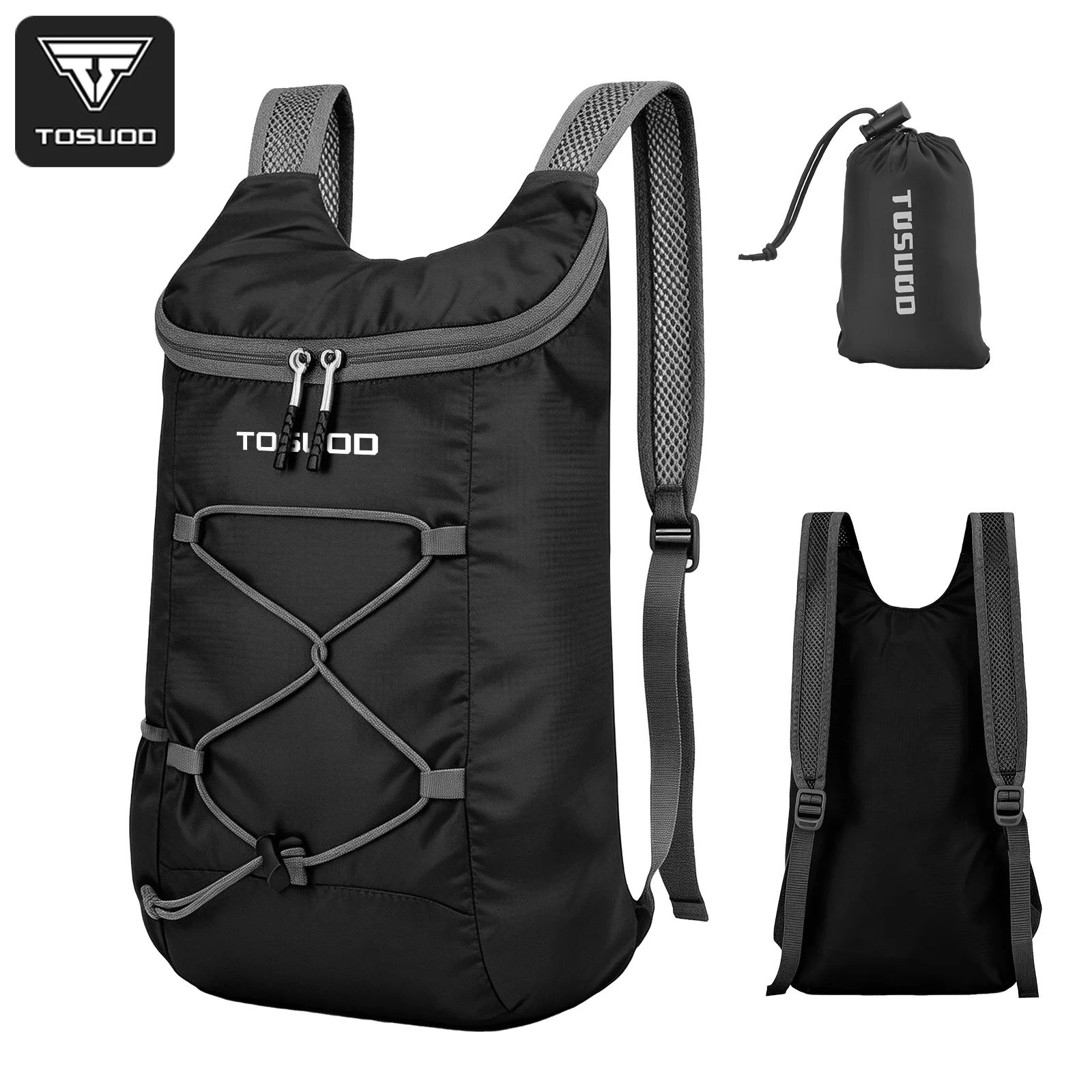 Mochila de ciclismo TOSUOD, mochila ligera y plegable para bicicleta, para senderismo, viajes y acampada, bolsa deportiva, mochila transpirable para bicicleta