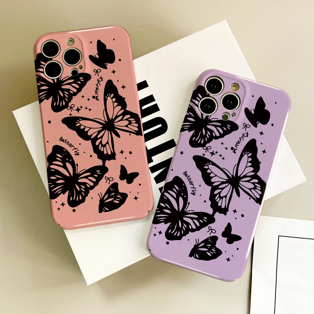 B-Butterfly Beautiful Colorful Phone Case For IPhone 16 15 14 13 12 11 Plus Pro Max Mini All-inclusive Tough Personalized Cover