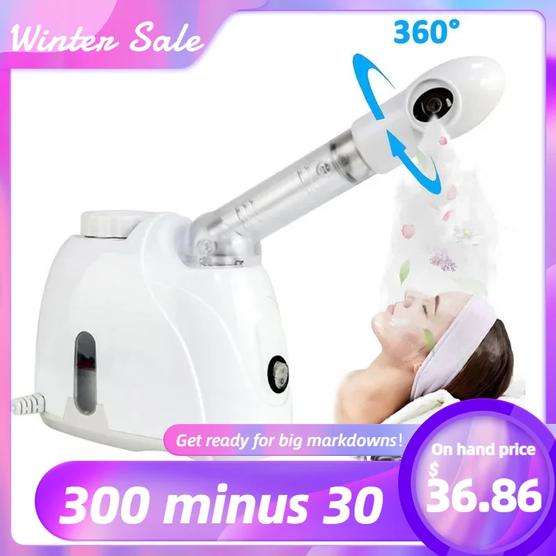 350W Ozone Hot Spray Steaming Instrument Moisturizing Nano Spray Humidifier Facial Cleaning Spa Salon Skin Care Whitening