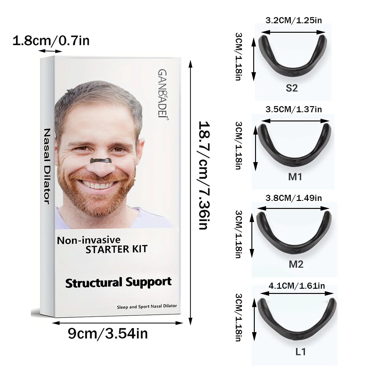 Non-Invasive Nasal Dilator — Exercise & Restful Sleep Breathing Set xs75