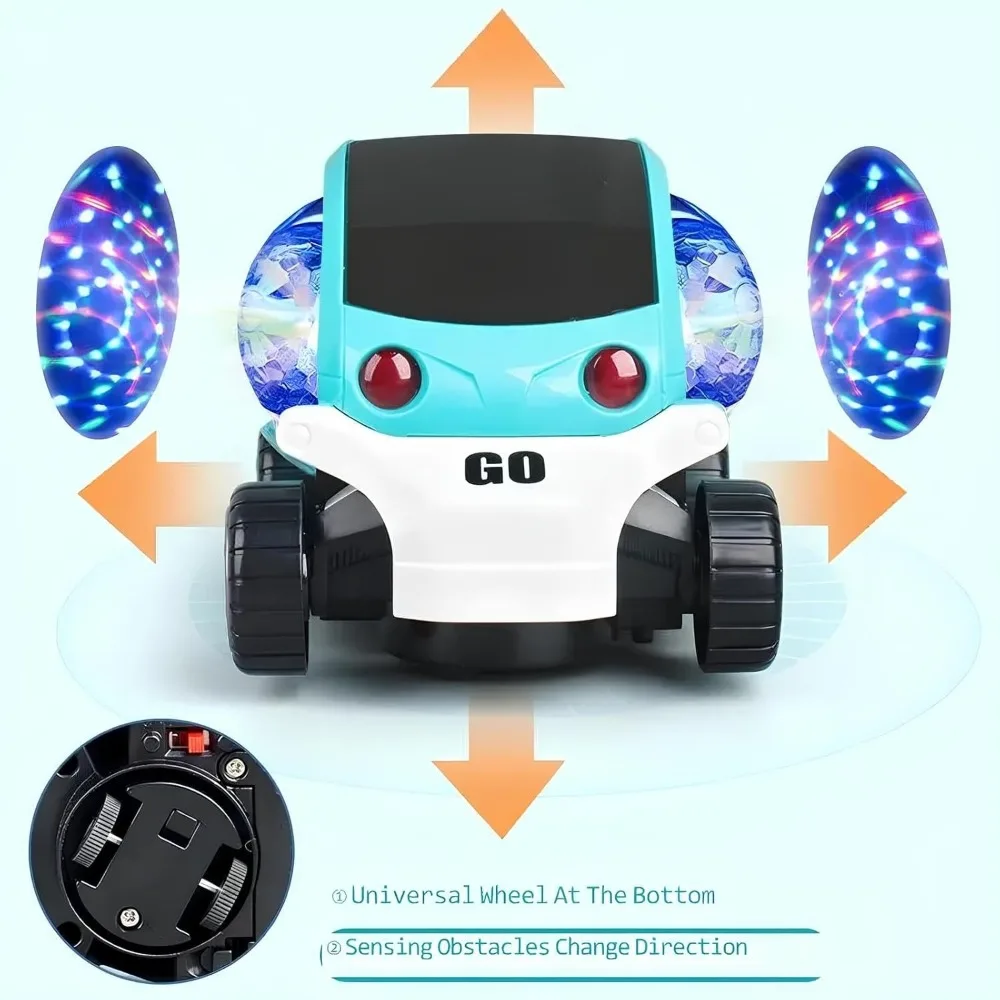 Rotating Car Vehicle Toy 360° Flips with Lights Music Automatic Electric Car Toys for Toddlers Boys Girls Birthday Gift for Kids