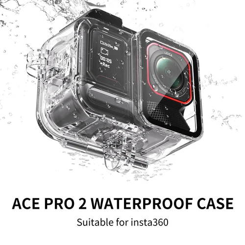Funda protectora impermeable para buceo subacuático, carcasa de buceo de 45M para Insta360 Ace Pro 2/Pro, accesorios para cámaras deportivas