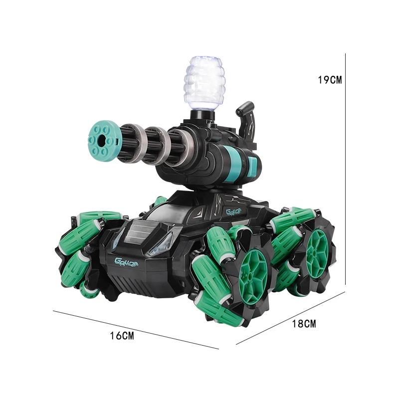 Tanque RC con detección de gestos de 2,4 GHz: luz de pulverización musical, coche de juguete con control remoto inalámbrico para niños