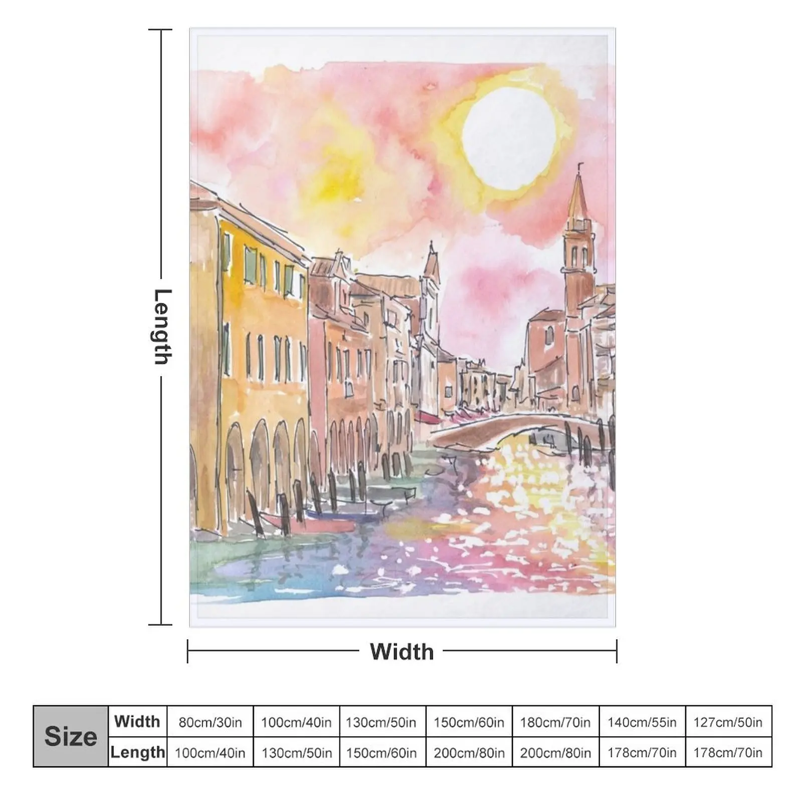 Chioggia Hidden Gem and Entrance to Lagoon of Venice Throw Blanket decorative Retros Blankets