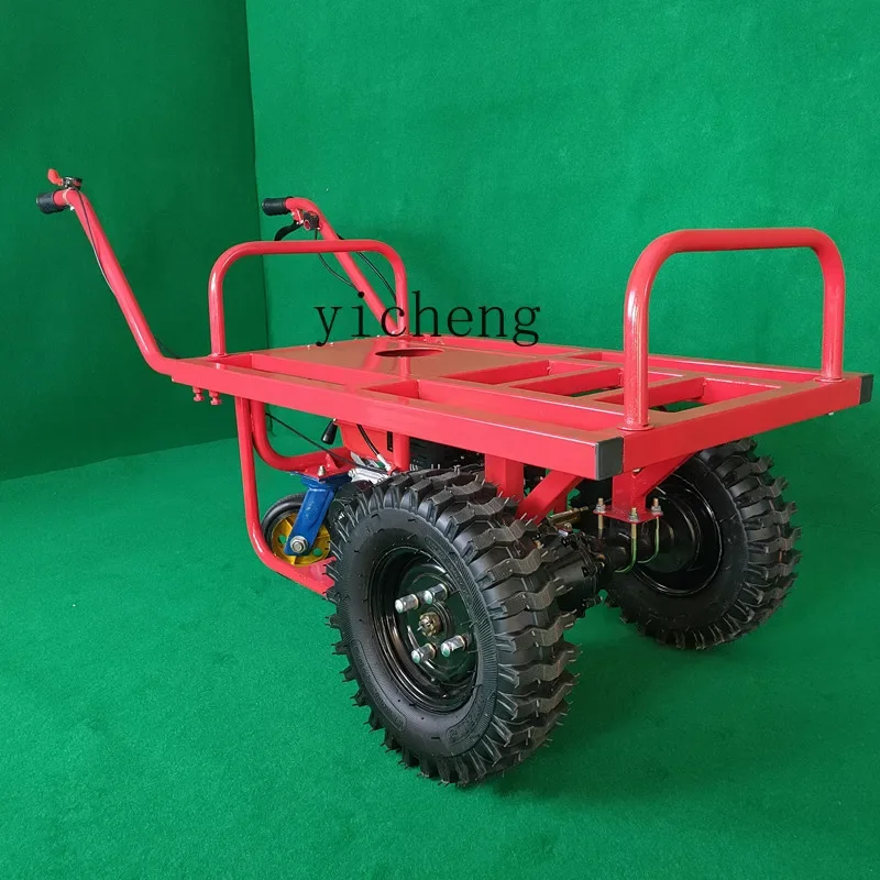 ZC mountain climbing truck agricultural flatbed two-wheel power transport household gasoline trolley