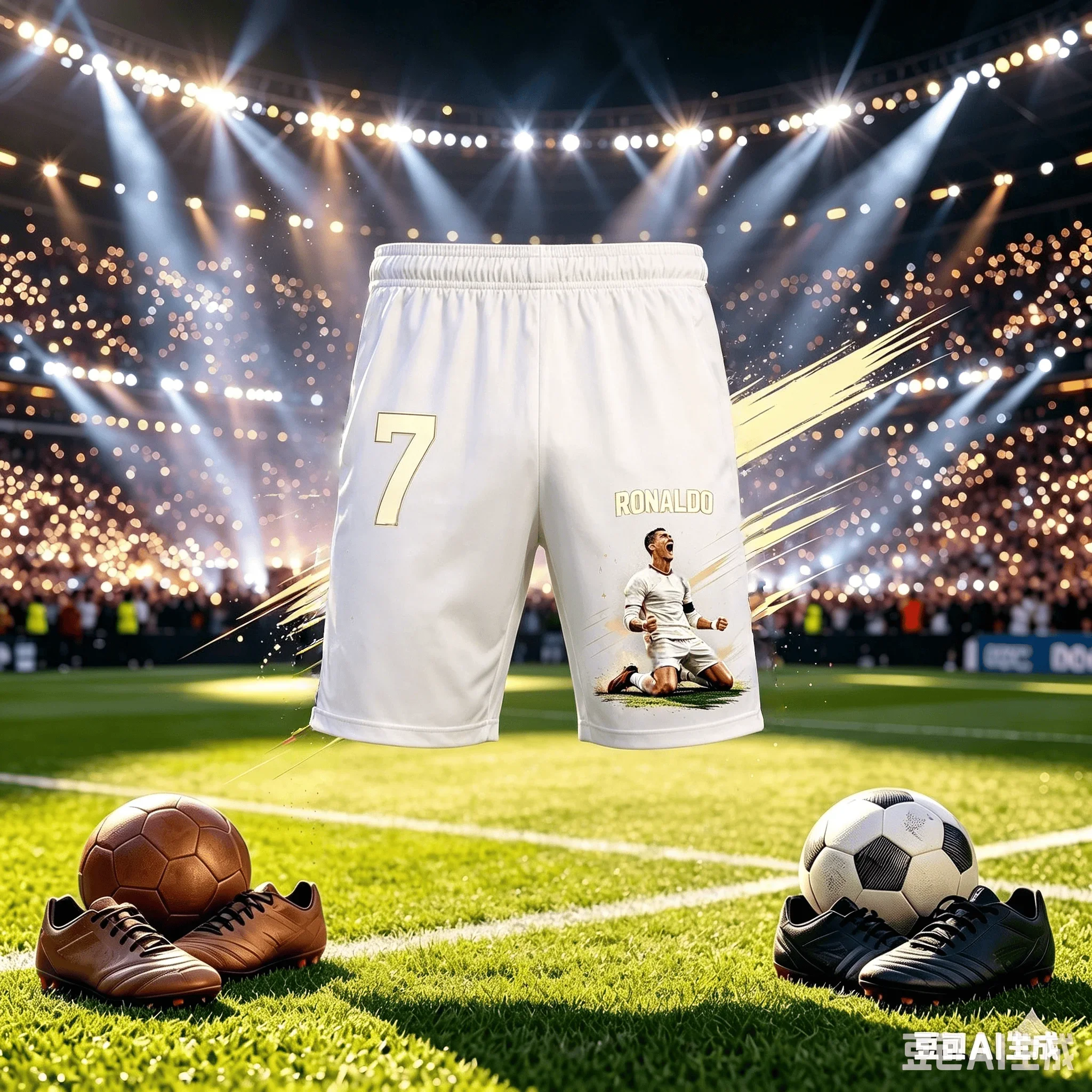 Cristiano Ronaldo Nr. 7 Fußball-Zweiteiler-Set, 3D-gedrucktes Trikot & Shorts, mehrfarbige Fan-Sportbekleidung für Erwachsene & Kinder – Detail 16