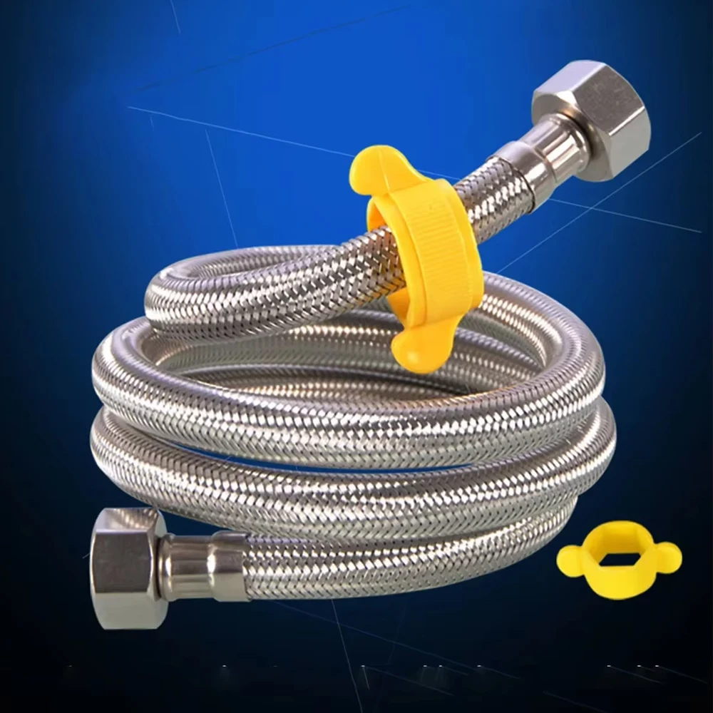 

304 Stainless Steel Corrugated Pipe 1/2" BSP For Bathroom Water Heater Hose And Toilet Woven Explosion-Proof Water Pipe