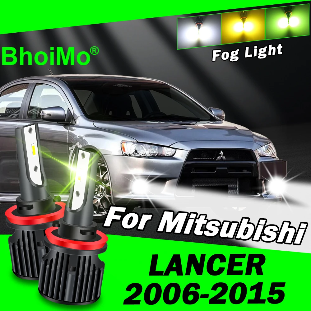 

BhoiMo For Mitsubishi LANCER Front Fog Light Lamp 2006 2007 2008 2009 2010 2011 2012 2013 2014 2015 Led Bulbs