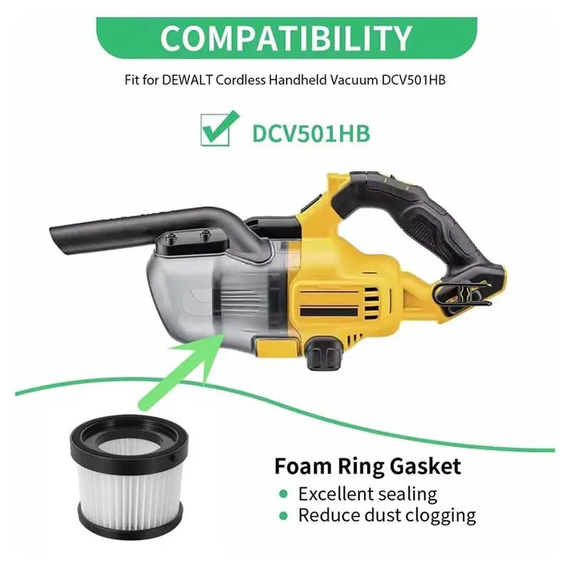 A67M-For DCV501HB Cordless Handheld Vacuum Cleaner Replacement Parts- Filters For Models