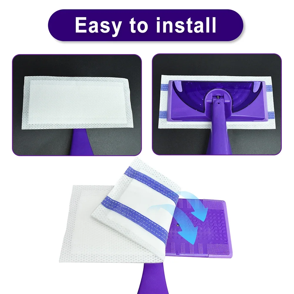 Color white Disposable Cleaning Pads Mop Pads For Spotless Floors Textured Fiber Design Efficient Dirt Removal