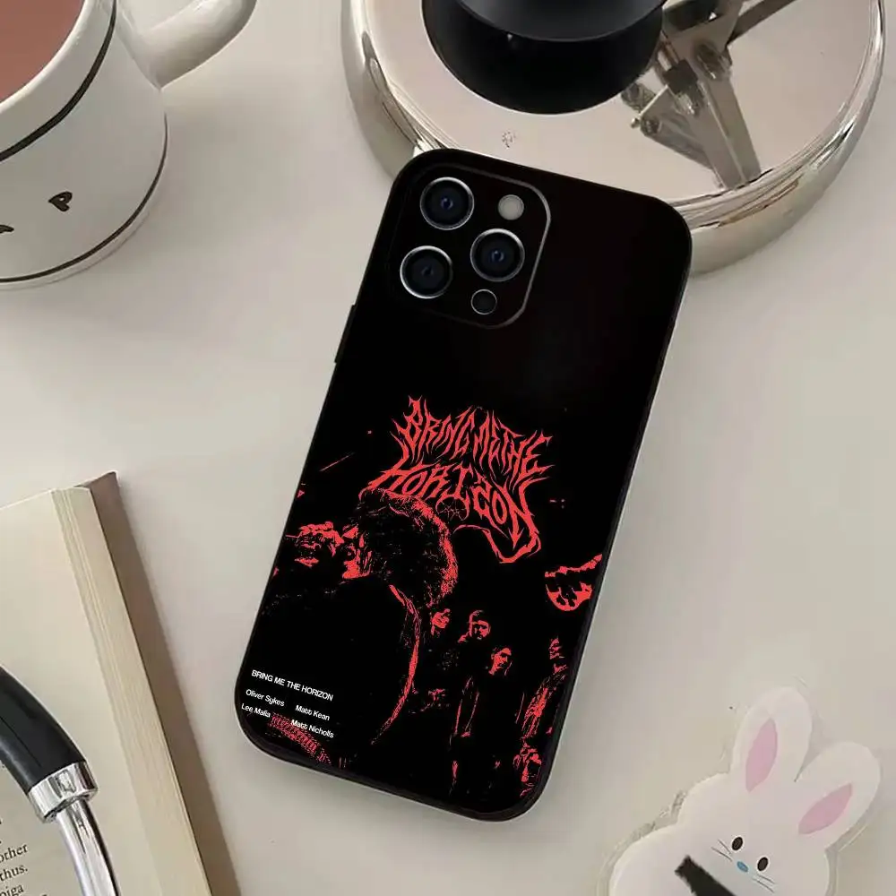 حافظة هاتف Bring Me The H-Horizons BMTH لهاتف iPhone17,16,15,14,13,12,11 Plus، Pro Max غطاء أسود ناعم #5