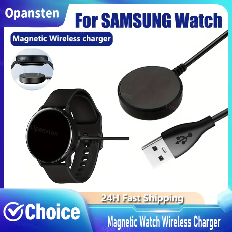 Magnetic Watch Wireless Charger For Samsung Galaxy Watch 8/7/6/5pro/5/4/3 Active 2 Portable USB Cable Fast Charging Dock Station