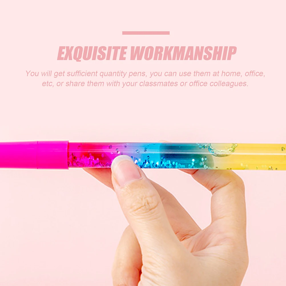 

8 Pcs Sign Pen Kawaii Pens Bulk Quicksand Portable for Students Multicolor