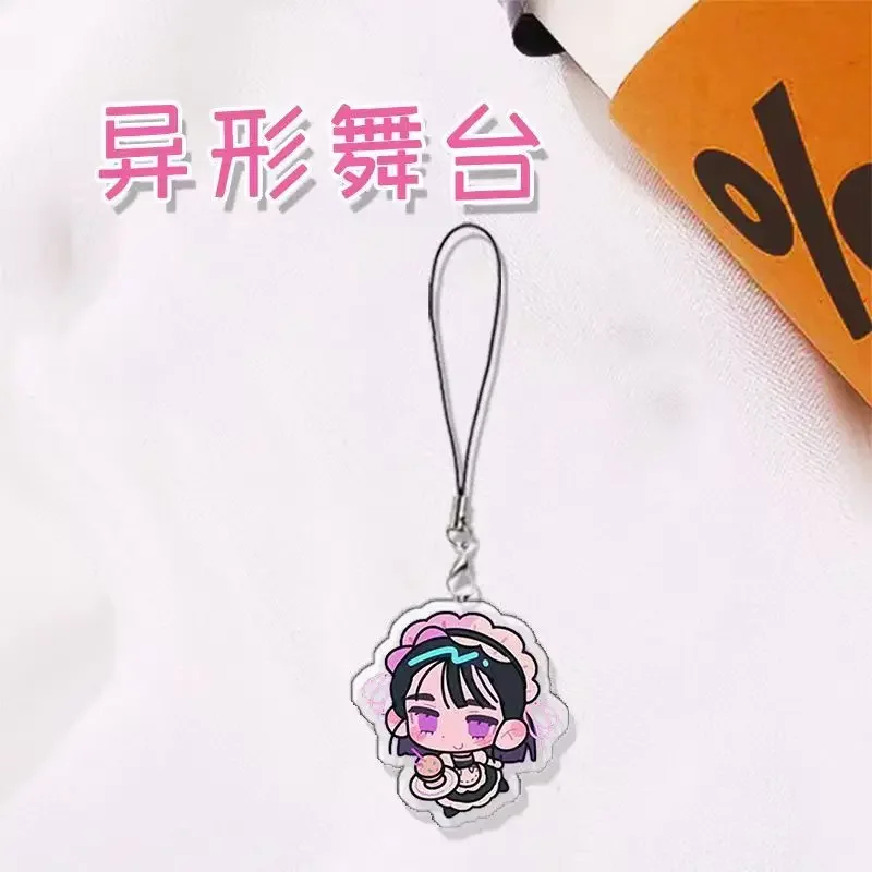 الأجهزة الطرفية الحيوانية المرحلة الغريبة حتى إيفان ميزي لوكا تأثيري مفتاح سلسلة الاكريليك حقيبة قلادة سلاسل المفاتيح Q نسخة المشجعين قلادة هاتف