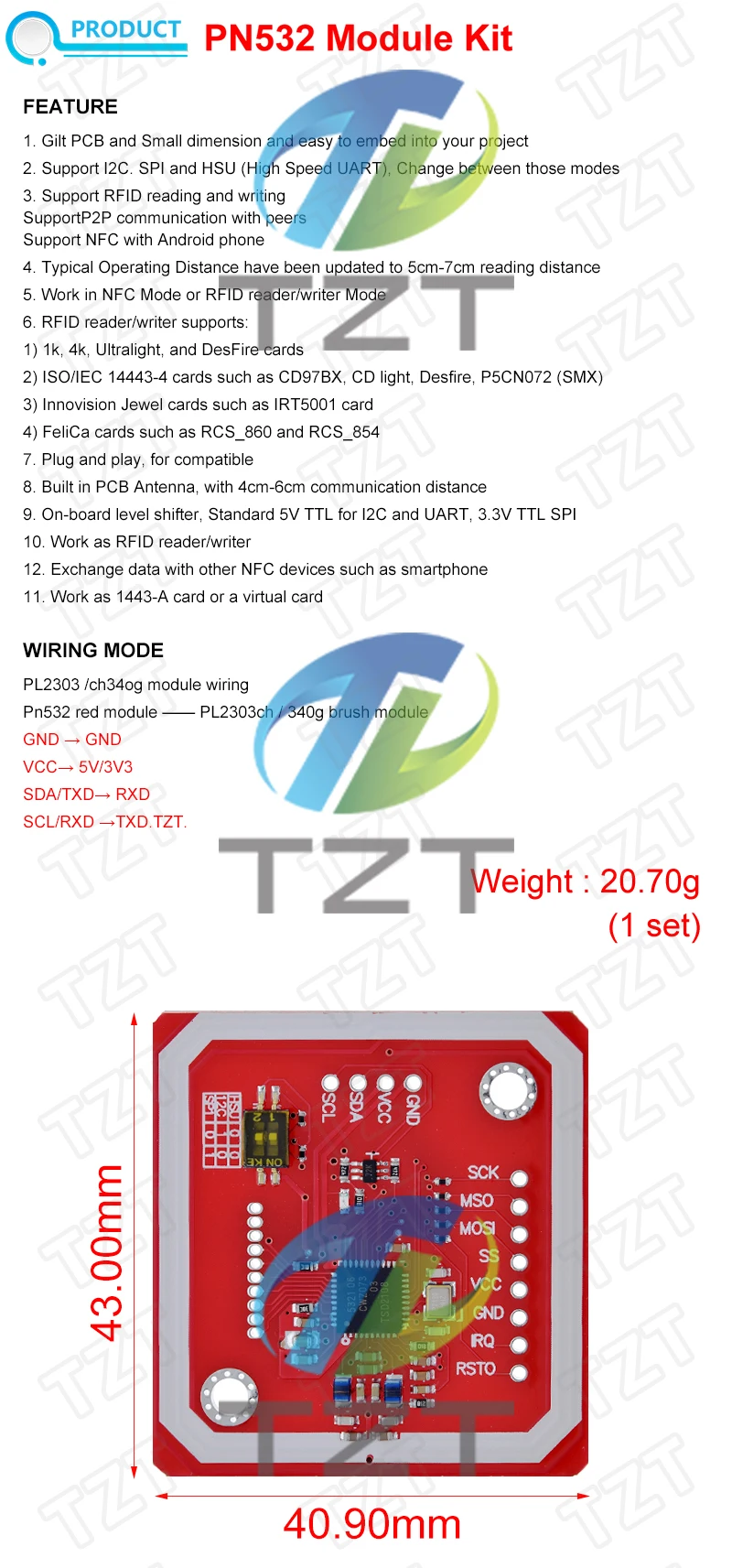 1/2PCS PN532 NFC RFID Drahtlose Modul V3 Benutzer Kits Reader Writer Modus IC S50 Karte PCB Attenne I2C IIC SPI HSU Für Arduino – Detail 1