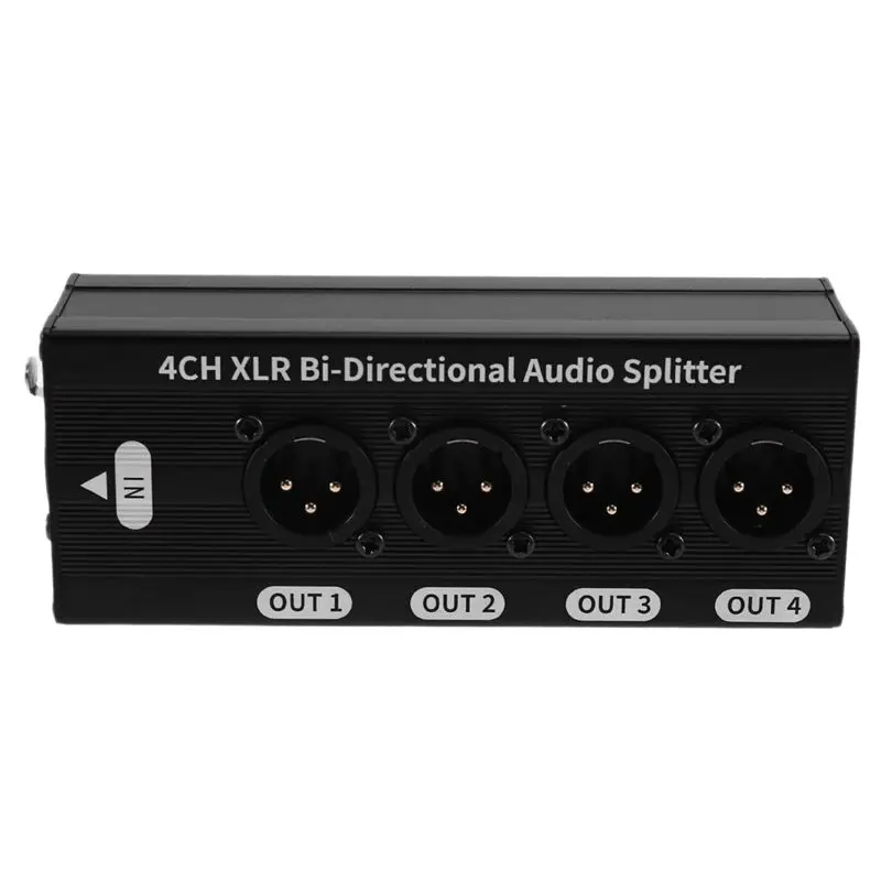 DT51 1X4 XLR Balanced Audio Splitter No Power Required Professional Audio Signal Distribution