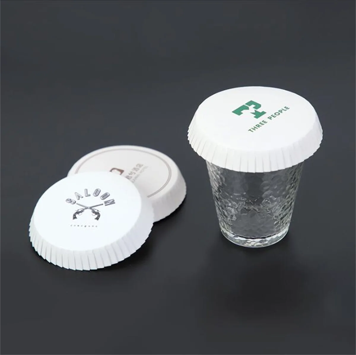 500pcs Personalised Logo Disposable Paper Cup Lid Drinking Covers Coffee Stackable Lids Caps Cups Espresso Shot Glass With