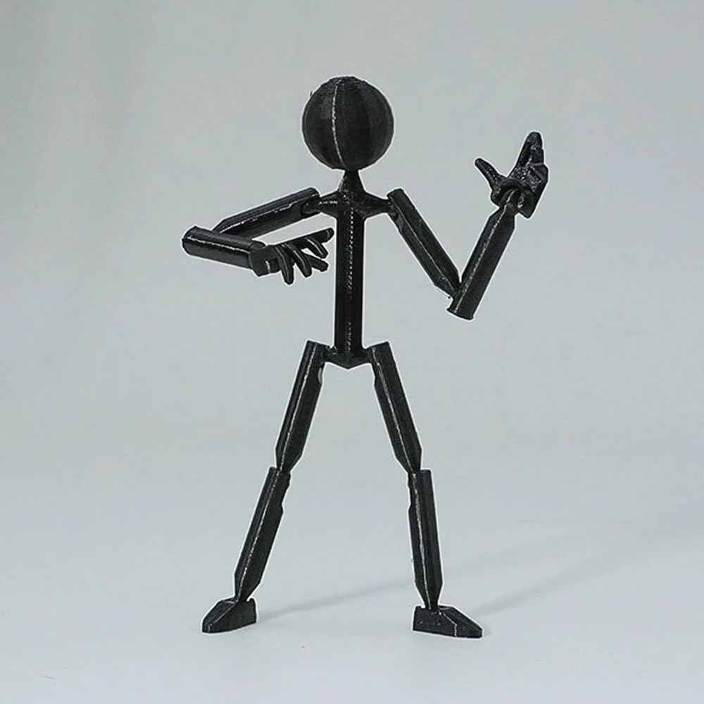متعددة المفاصل متعددة المفاصل Stickman لعبة ثلاثية الأبعاد الطباعة نموذج دمية ثلاثية الأبعاد مطبوعة عارضة أزياء الجدة المنقولة Stickman تجميعها روبوت