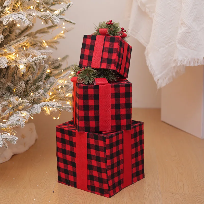 

Рождественские украшения, подарочные пакеты из кованого железа, украшения, штабелируемые торговые центры на рождественскую елку.